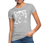 Löwe Frauen Bio-T-Shirt - Grau meliert