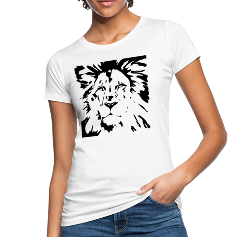 Löwe Frauen Bio-T-Shirt - Weiß