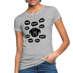 Hundesprache Frauen Bio-T-Shirt - Grau meliert