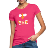 Bee Happy Frauen Bio-T-Shirt - Neon Pink