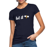 Let It Bee Frauen Bio-T-Shirt - Navy