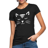 Katze Frauen Bio-T-Shirt - Schwarz