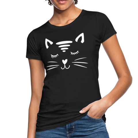 Katze Frauen Bio-T-Shirt - Schwarz