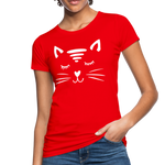 Katze Frauen Bio-T-Shirt - Rot