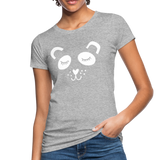 Panda Frauen Bio-T-Shirt - Grau meliert