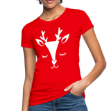 Reh Frauen Bio-T-Shirt - Rot