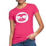 Faultier Frauen Bio-T-Shirt - Neon Pink