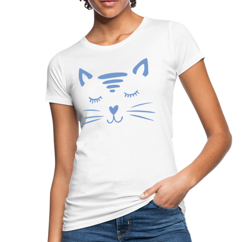 Katze Frauen Bio-T-Shirt - Weiß