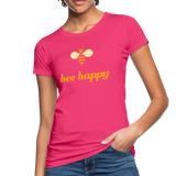 Bee Happy Frauen Bio-T-Shirt - Neon Pink