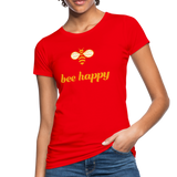 Bee Happy Frauen Bio-T-Shirt - Rot