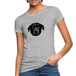 Hund Frauen Bio-T-Shirt - Grau meliert