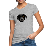 Hund Frauen Bio-T-Shirt - Grau meliert