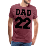 Dad Männer Premium T-Shirt - Bordeauxrot meliert