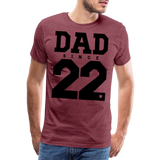 Dad Männer Premium T-Shirt - Bordeauxrot meliert