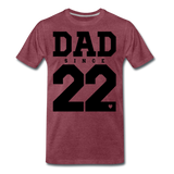 Dad Männer Premium T-Shirt - Bordeauxrot meliert