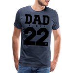 Dad Männer Premium T-Shirt - Blau meliert