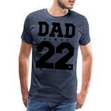 Dad Männer Premium T-Shirt - Blau meliert