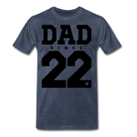 Dad Männer Premium T-Shirt - Blau meliert