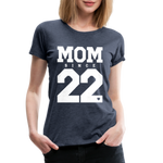 Mom Frauen Premium T-Shirt - Blau meliert