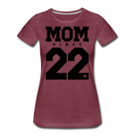 Mom Frauen Premium T-Shirt - Bordeauxrot meliert