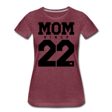 Mom Frauen Premium T-Shirt - Bordeauxrot meliert