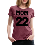 Mom Frauen Premium T-Shirt - Bordeauxrot meliert