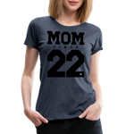 Mom Frauen Premium T-Shirt - Blau meliert