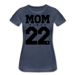 Mom Frauen Premium T-Shirt - Blau meliert