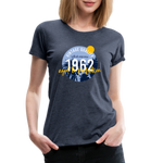 1962 Frauen Premium T-Shirt - Blau meliert