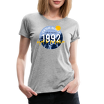 1992 Frauen Premium T-Shirt - Grau meliert