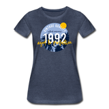 1992 Frauen Premium T-Shirt - Blau meliert