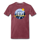 1992 Männer Premium T-Shirt - Bordeauxrot meliert