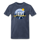 1992 Männer Premium T-Shirt - Blau meliert