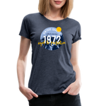 1972 Frauen Premium T-Shirt - Blau meliert