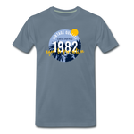 1982 Männer Premium T-Shirt - Blaugrau
