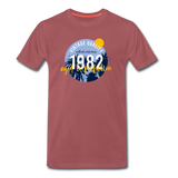 1982 Männer Premium T-Shirt - washed Burgundy