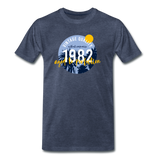 1982 Männer Premium T-Shirt - Blau meliert