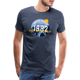 1982 Männer Premium T-Shirt - Blau meliert