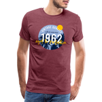 1962 Männer Premium T-Shirt - Bordeauxrot meliert
