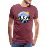 1962 Männer Premium T-Shirt - Bordeauxrot meliert