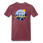 2002 Männer Premium T-Shirt - Bordeauxrot meliert