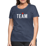 Braut Team Frauen Premium T-Shirt - Blau meliert