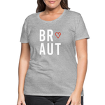 Braut Frauen Premium T-Shirt - Grau meliert