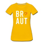 Braut Frauen Premium T-Shirt - Sonnengelb