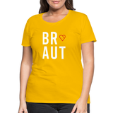 Braut Frauen Premium T-Shirt - Sonnengelb