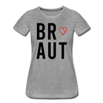 Braut Frauen Premium T-Shirt - Grau meliert