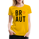 Braut Frauen Premium T-Shirt - Sonnengelb