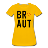 Braut Frauen Premium T-Shirt - Sonnengelb