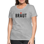 Braut Frauen Premium T-Shirt - Grau meliert