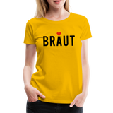 Braut Frauen Premium T-Shirt - Sonnengelb